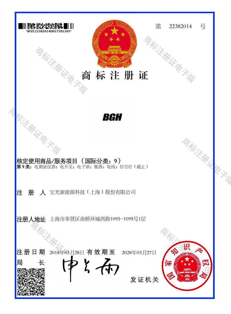 Trademark Registration Certificate