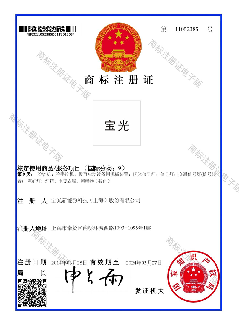 Trademark Registration Certificate